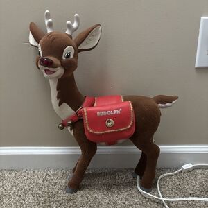 Rare Vintage 1977 Telco Motionettes Christmas Rudolph the Red Nosed Reindeer